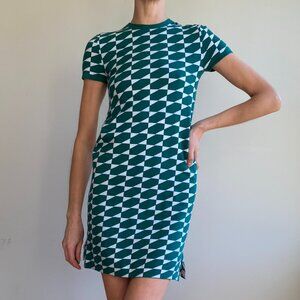 Derek Lam cashmere knit intarsia mini dress